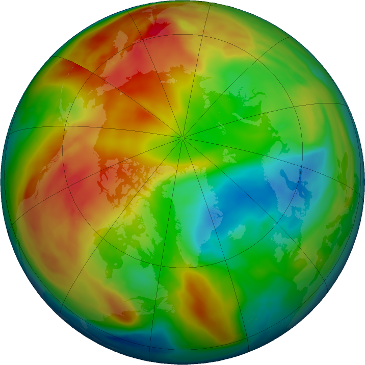 Arctic ozone map for 10 January 2024